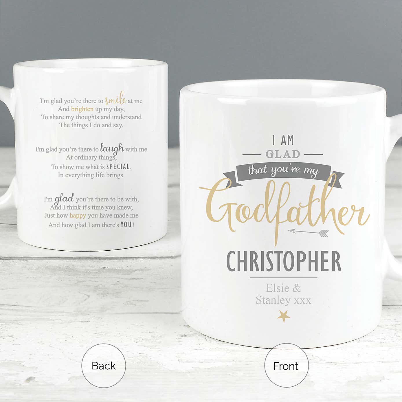 Personalised I Am Glad Godfather Mug