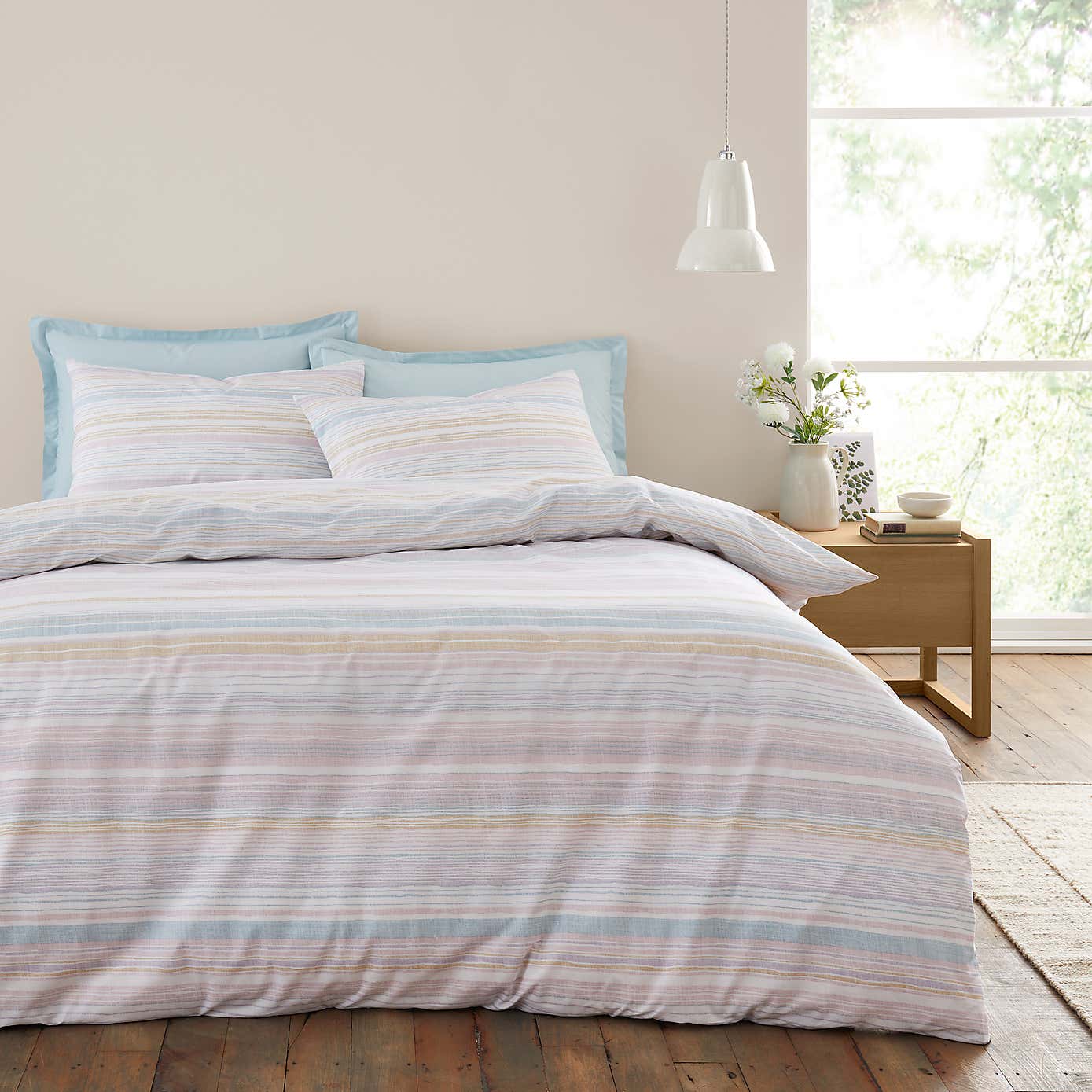 Washy Stripe Cotton TENCEL™ Duvet Cover & Pillowcase Set