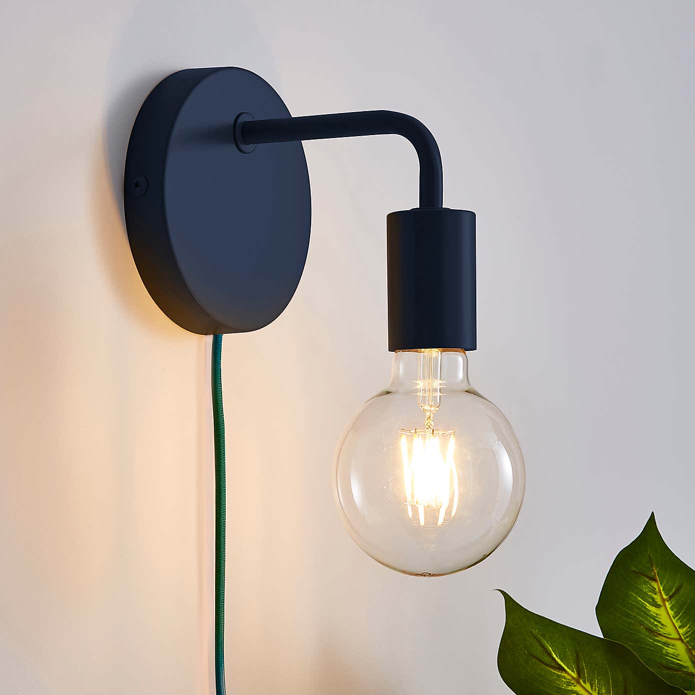 Grey Koppla Plug-in Wall Light