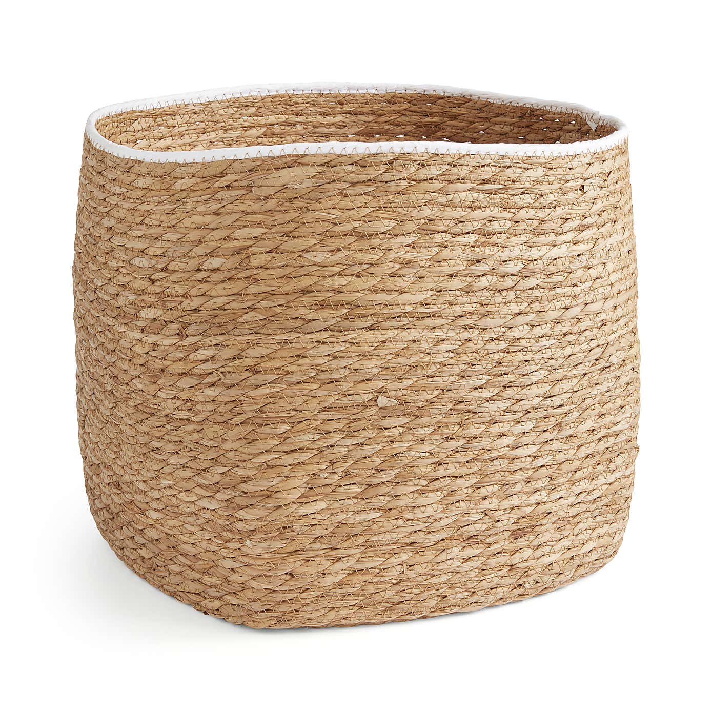 Rush Storage Basket with Trim
