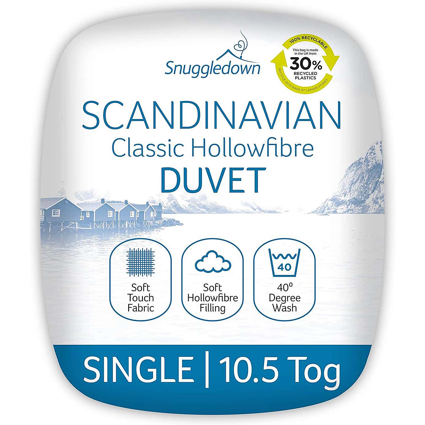 Snuggledown Scandinavian Hollowfibre 10.5 Tog Duvet