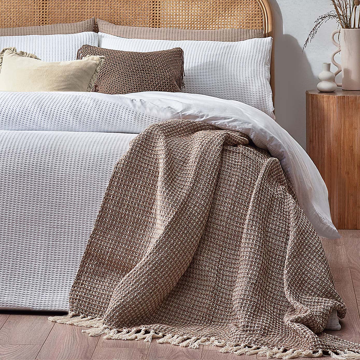 Yard Chunky Waffle Duvet Cover and Pillowcase Set