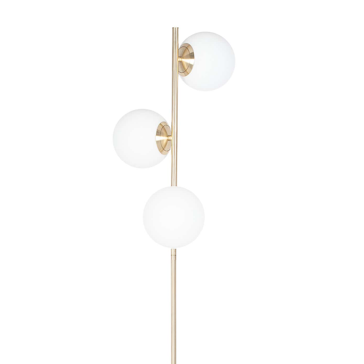 Asterope White Orb and Gold Metal Floor Lamp