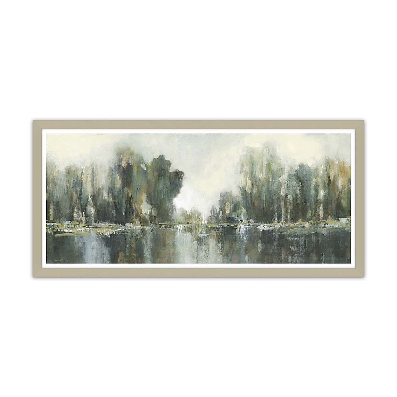 Verdant Treeline Framed Print