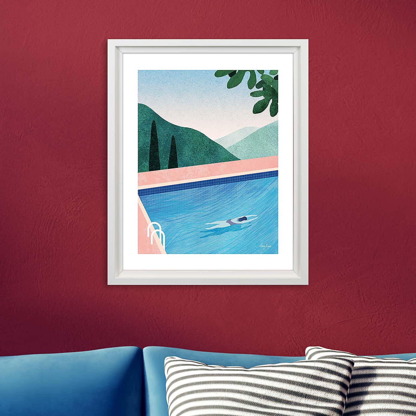 The Art Group Swimming Pool II Framed Print