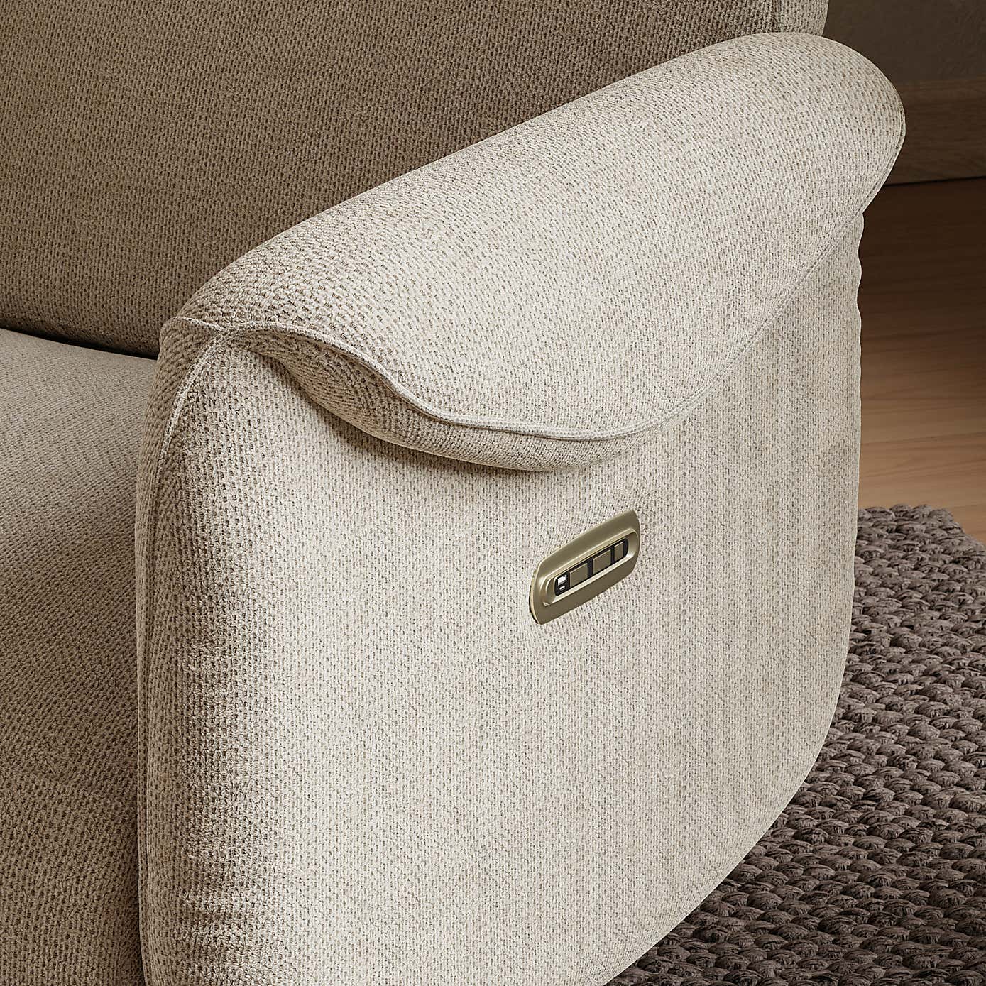 Silas Fabric Recline Swivel Chair