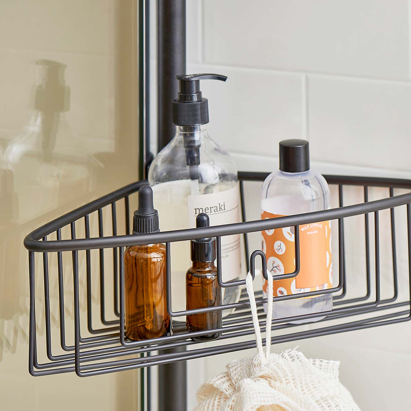 Black Soft Touch Shower Rail