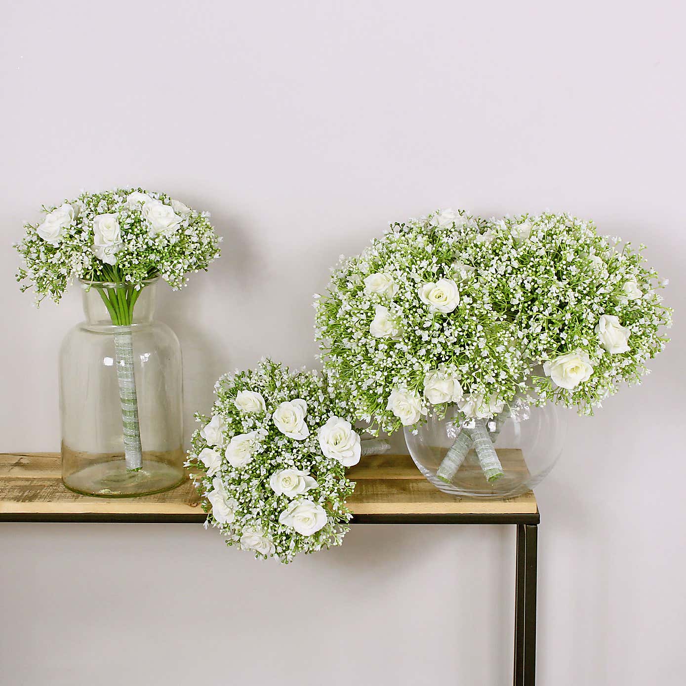 Artificial Rose and Gypsophila Bouquet