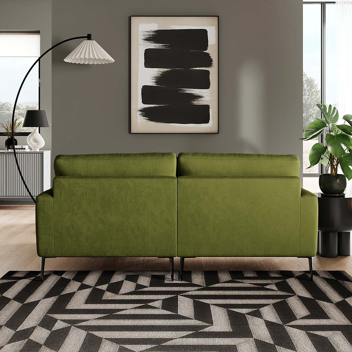 Lawson Matte Plush Velvet Corner Chaise Sofa