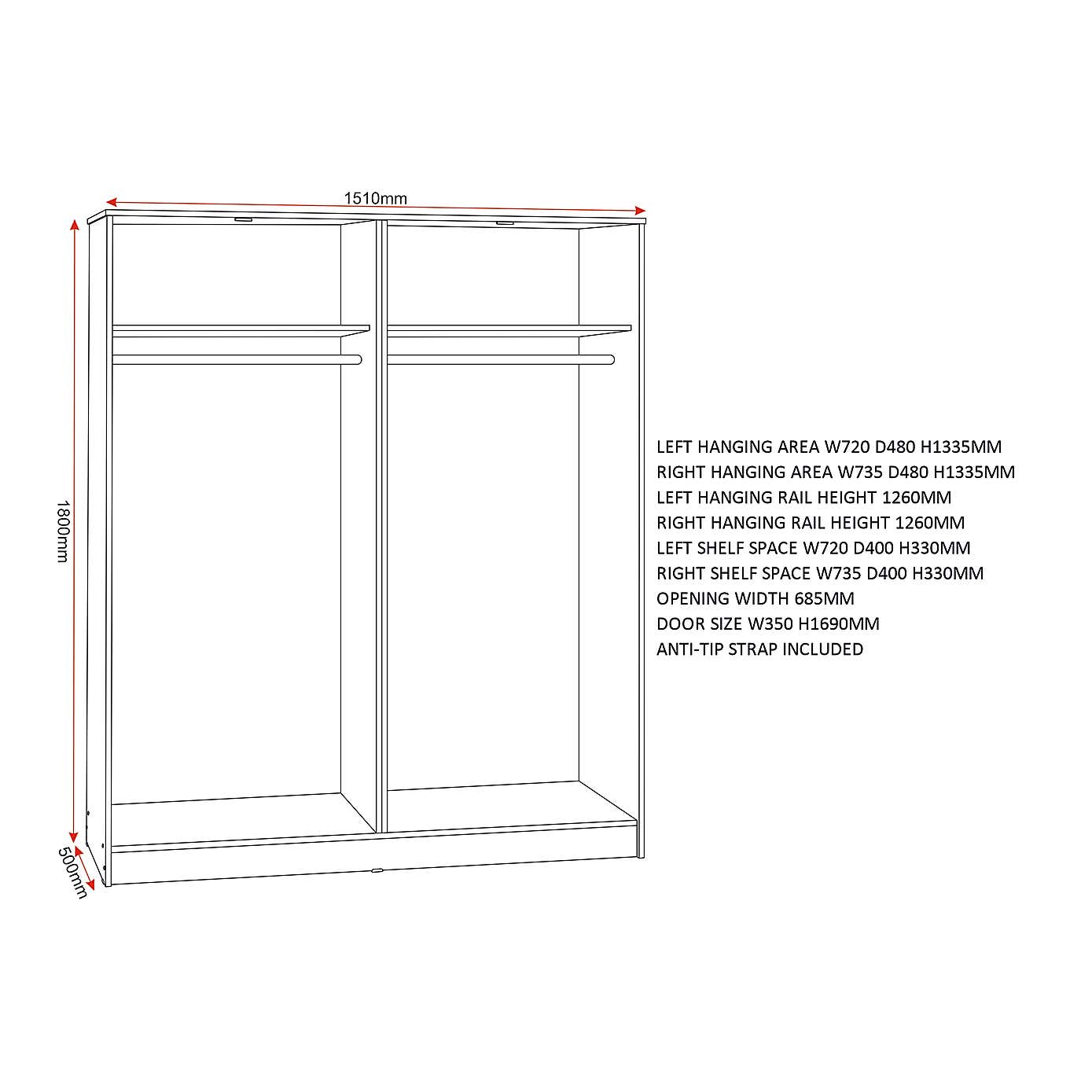 Malvern 4 Door Wardrobe