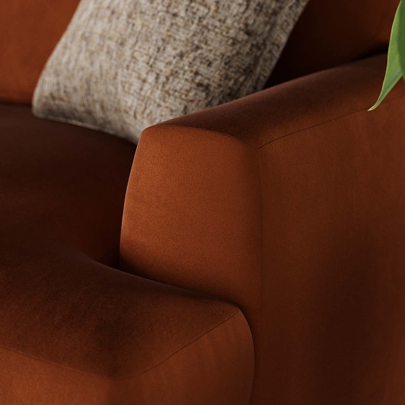 Lawson Matte Plush Velvet Corner Chaise Sofa