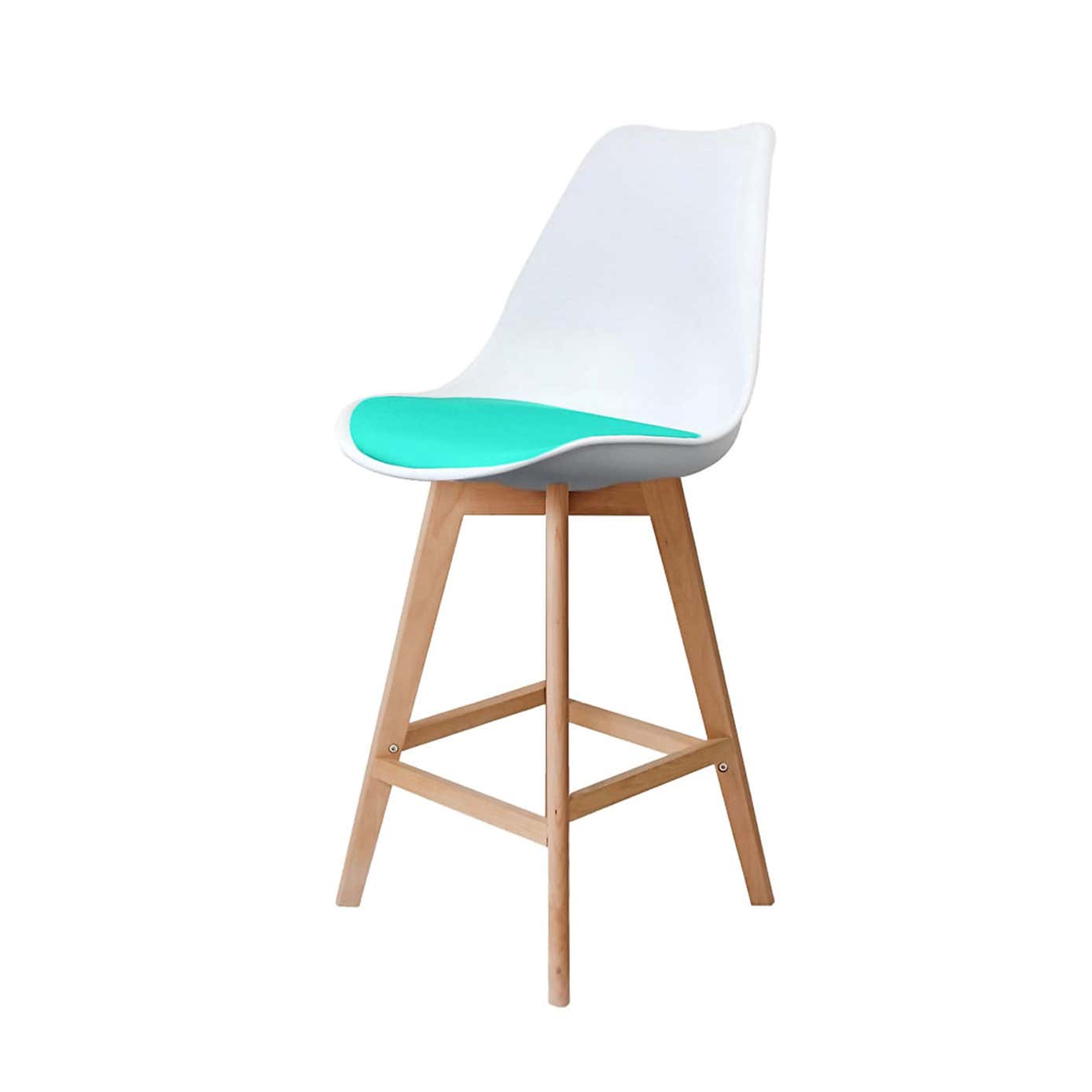 Fusion Living Soho White Plastic Bar Stool