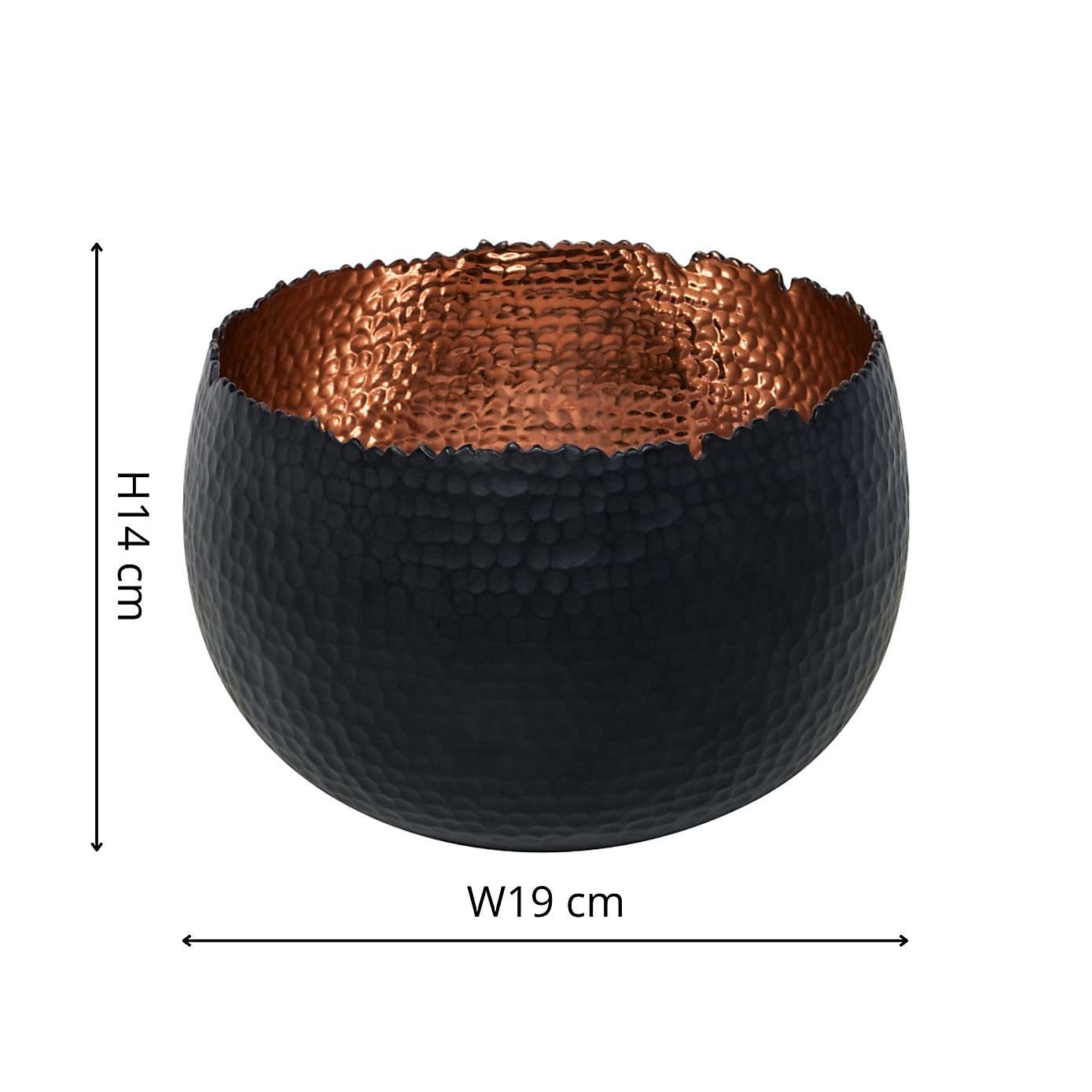 Hammered Bowl Plant Pot