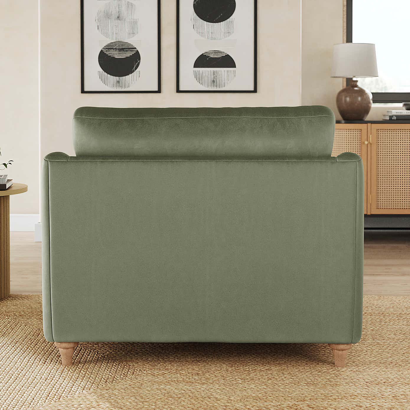 Hattie Matte Plush Velvet Snuggle Sofa