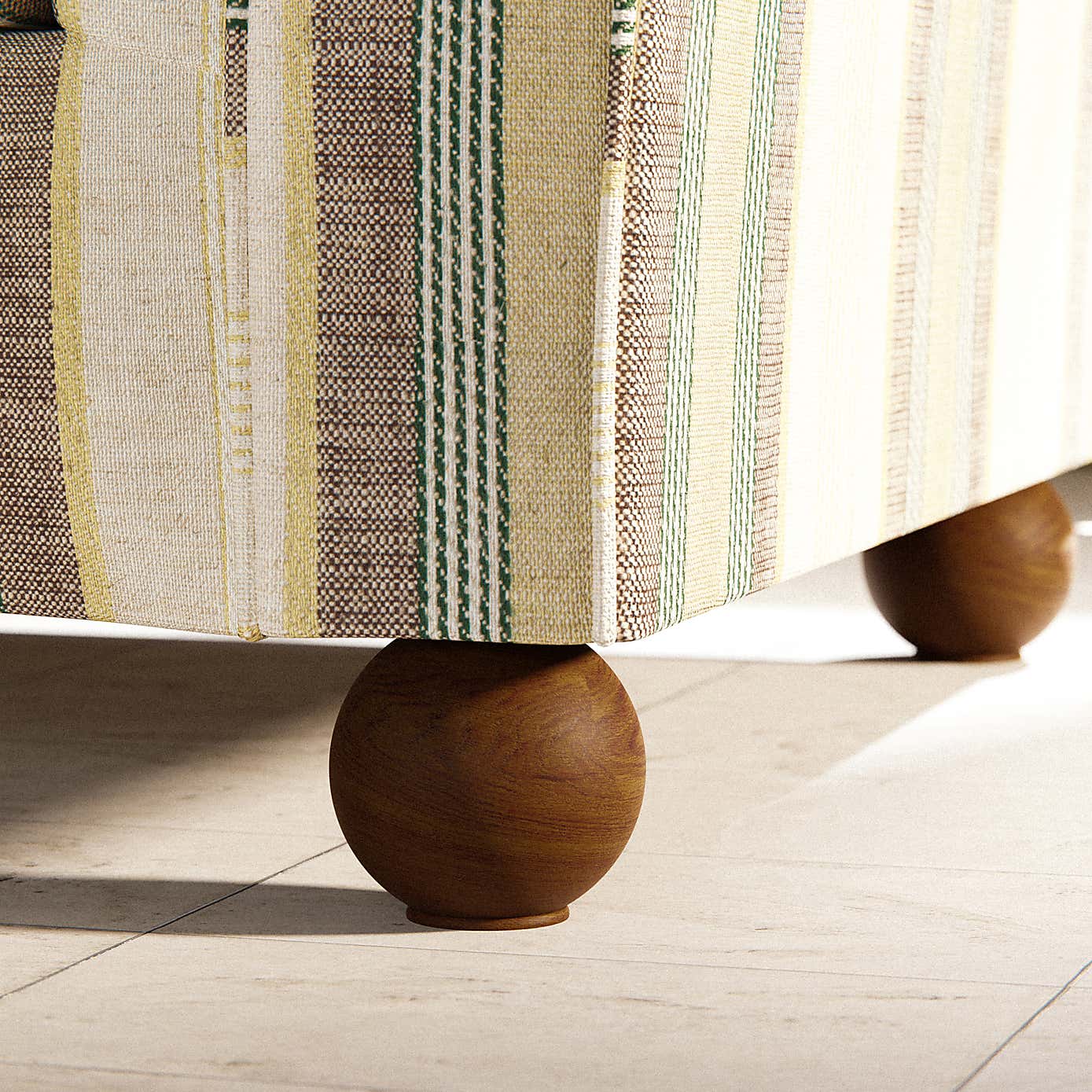 Angus Striped Linen Snuggle Chair