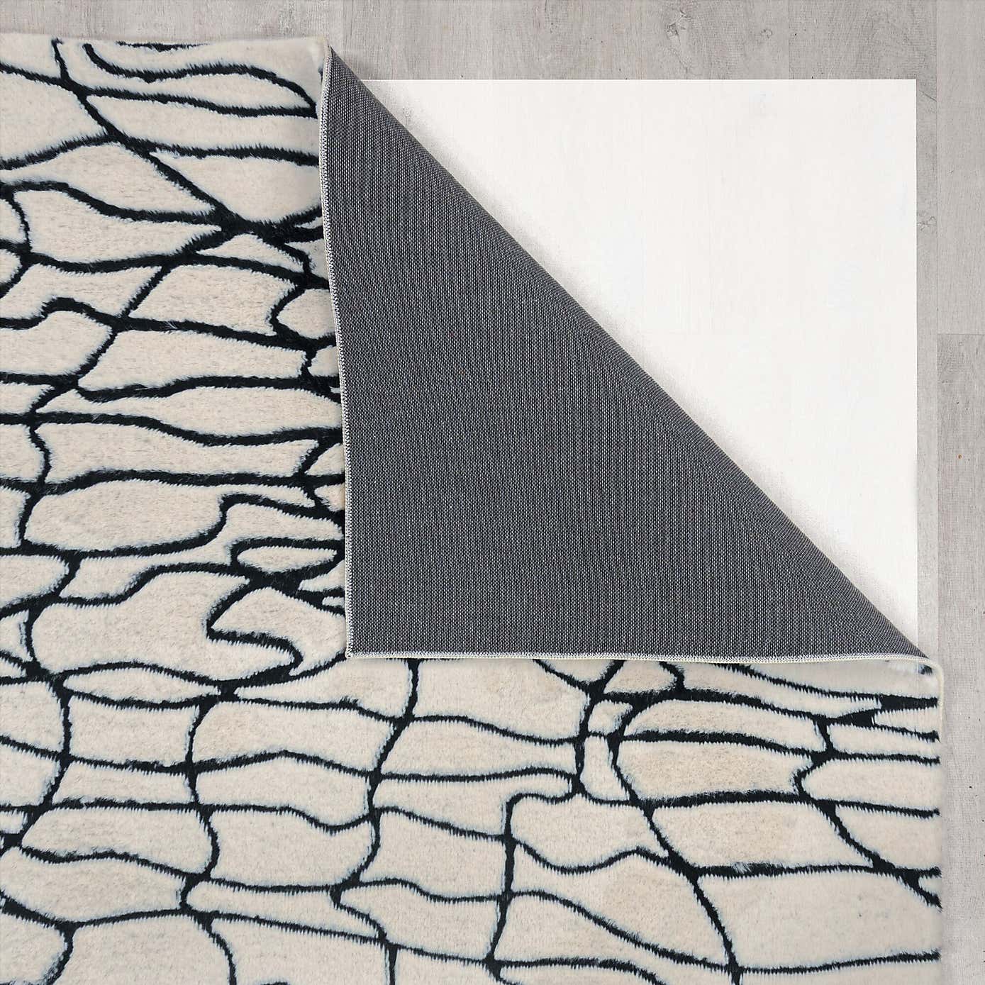 Faron Abstract Faux Fur Luxe Rug