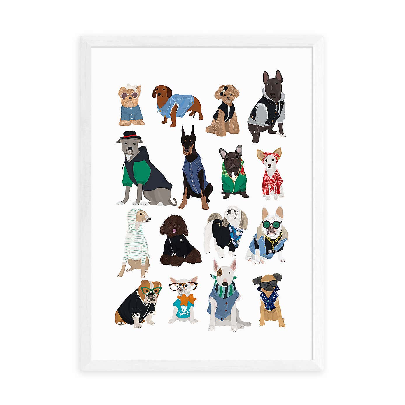 East End Prints Cool Dogs Print