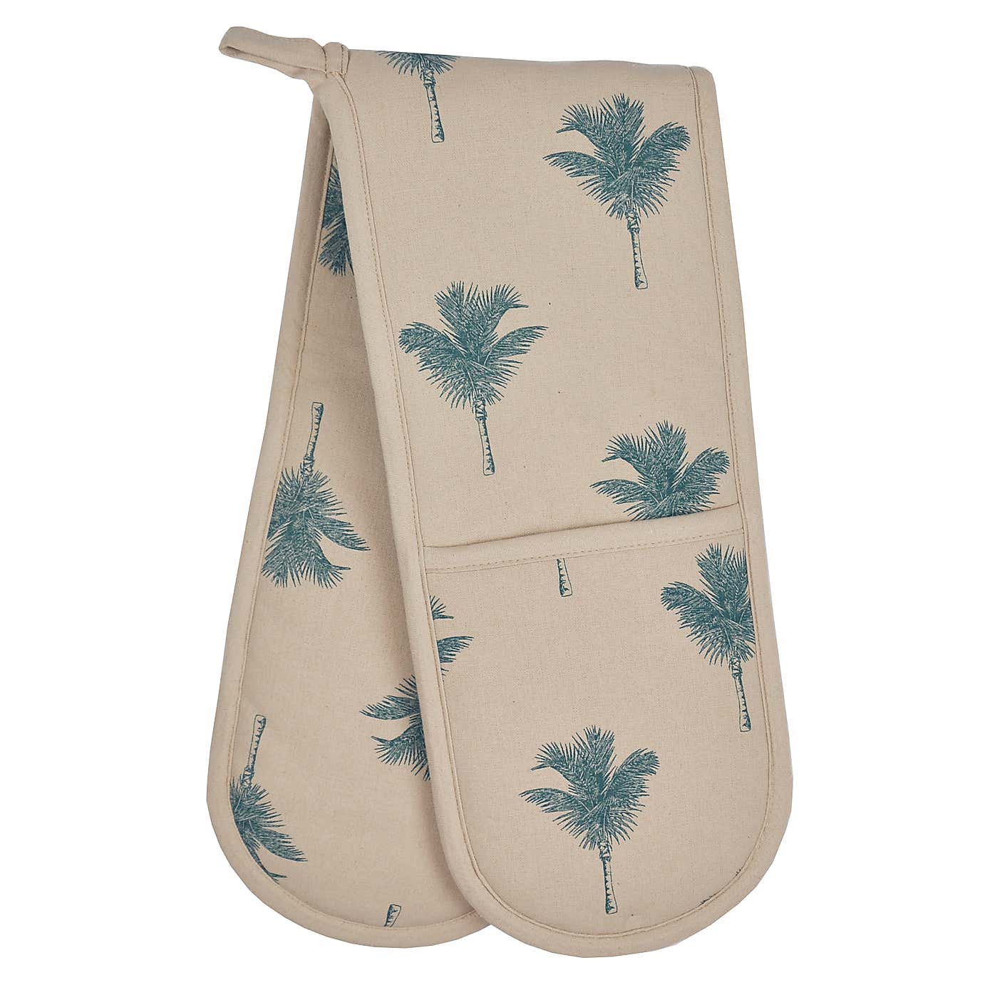 Luxe Palm Teal Double Oven Glove