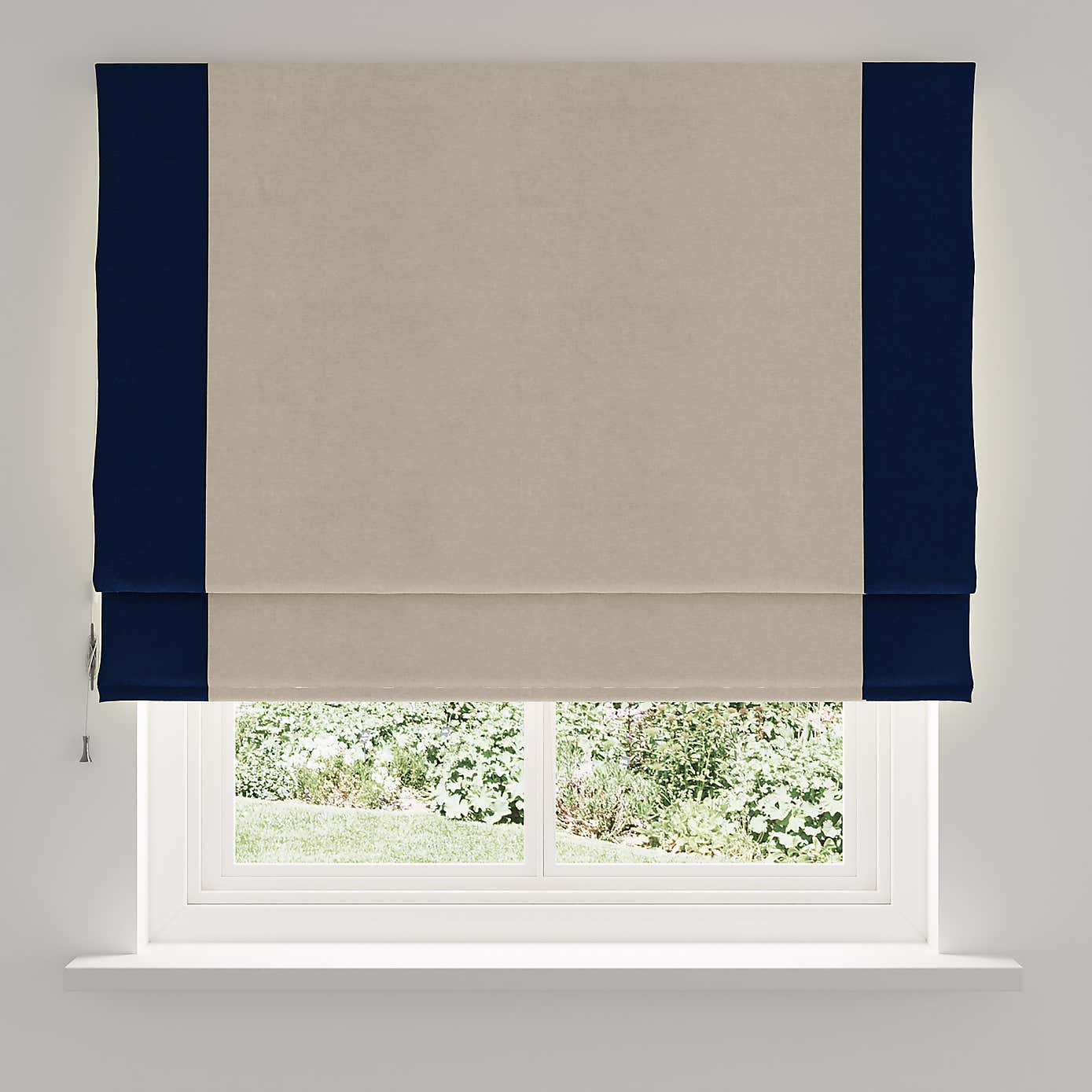 Luna Bordered Blackout Roman Blind