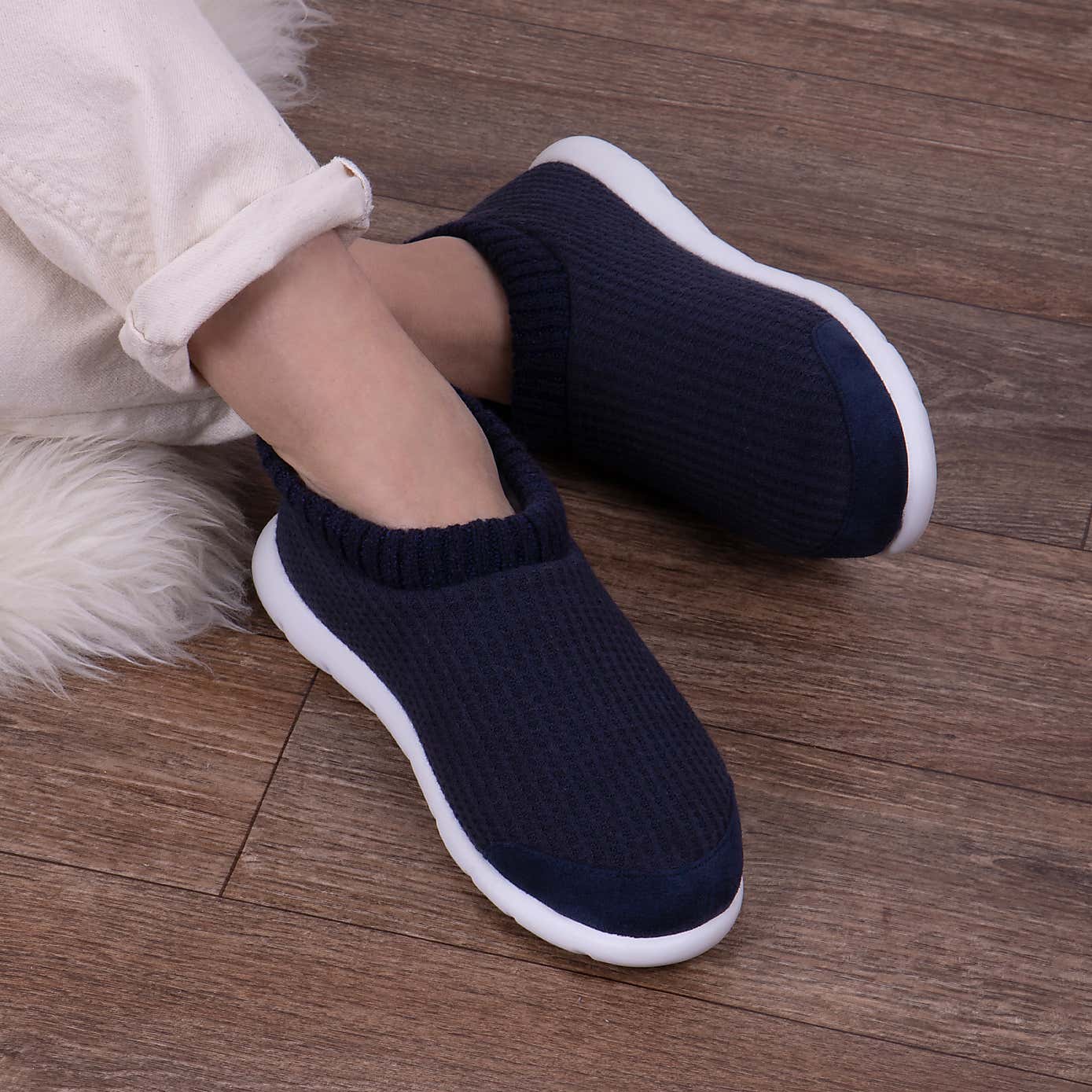 Isotoner IsoWaffle Bootie Slippers