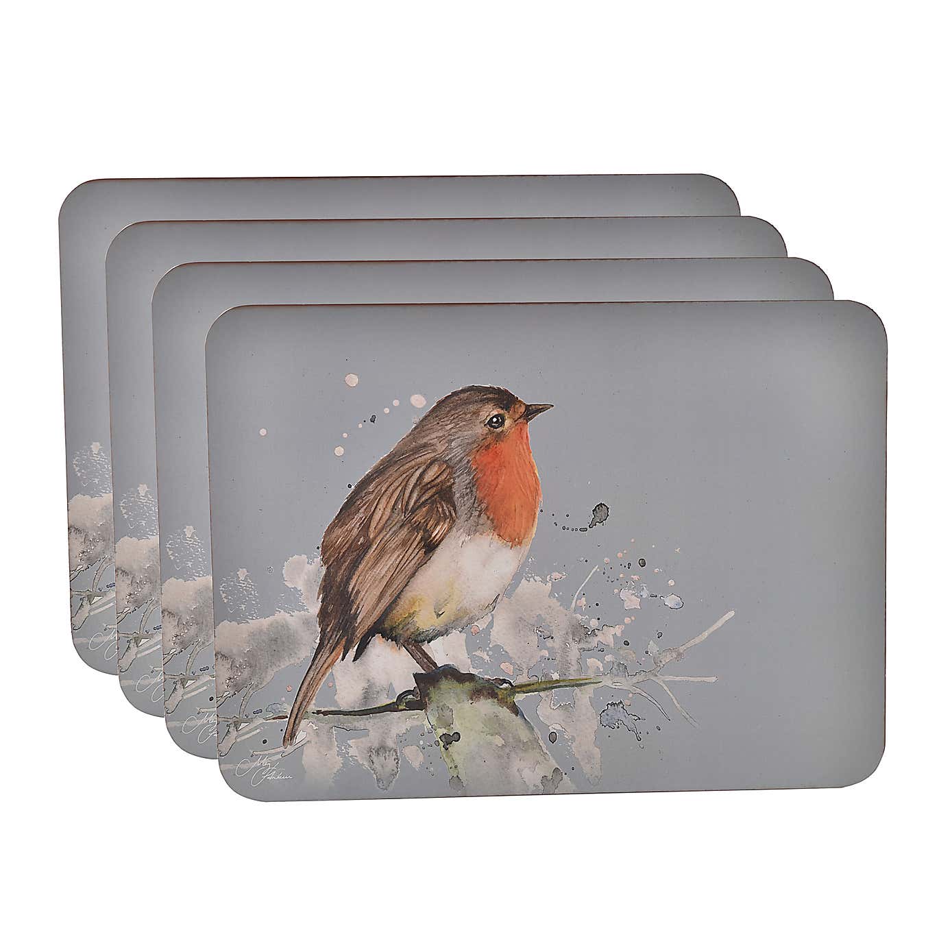 Meg Hawkins Set of 4 Robin Placemats