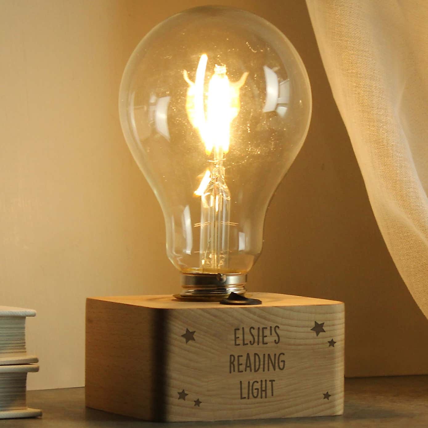 Personalised Stars LED Bulb Table Lamp