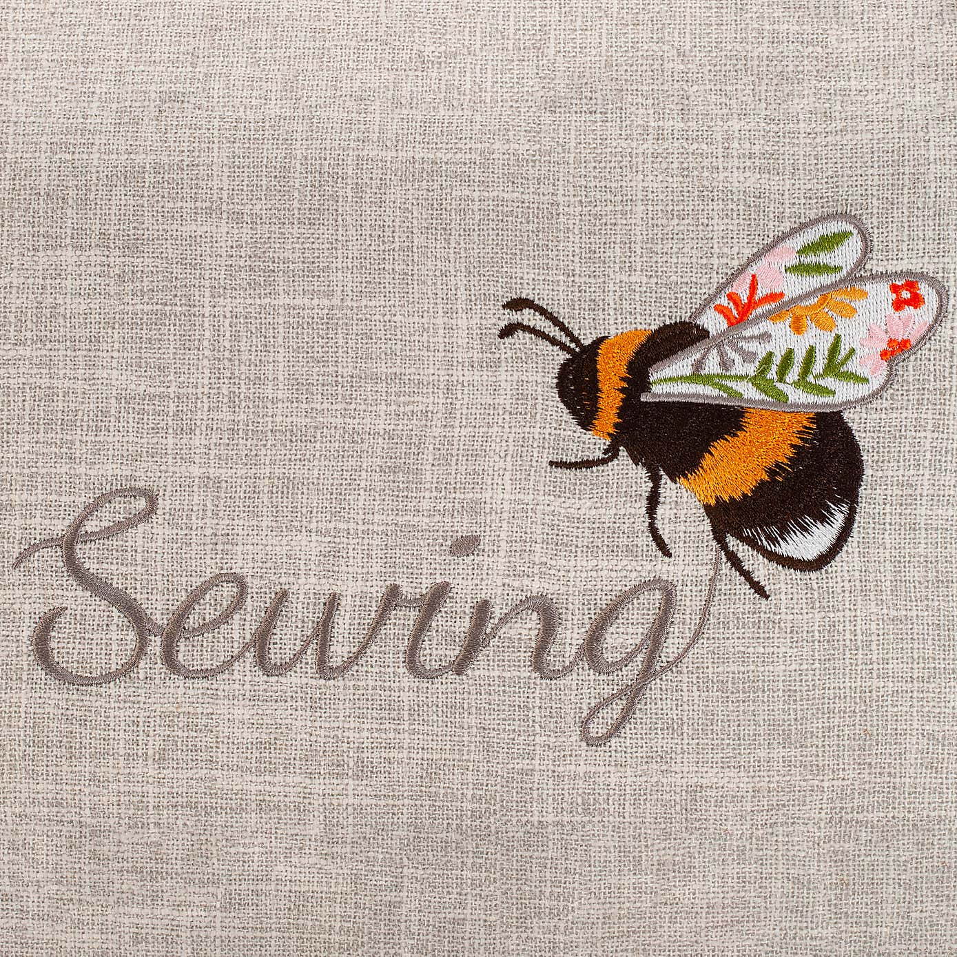 Hobby Gift Bee Medium Embroidered Sewing Basket
