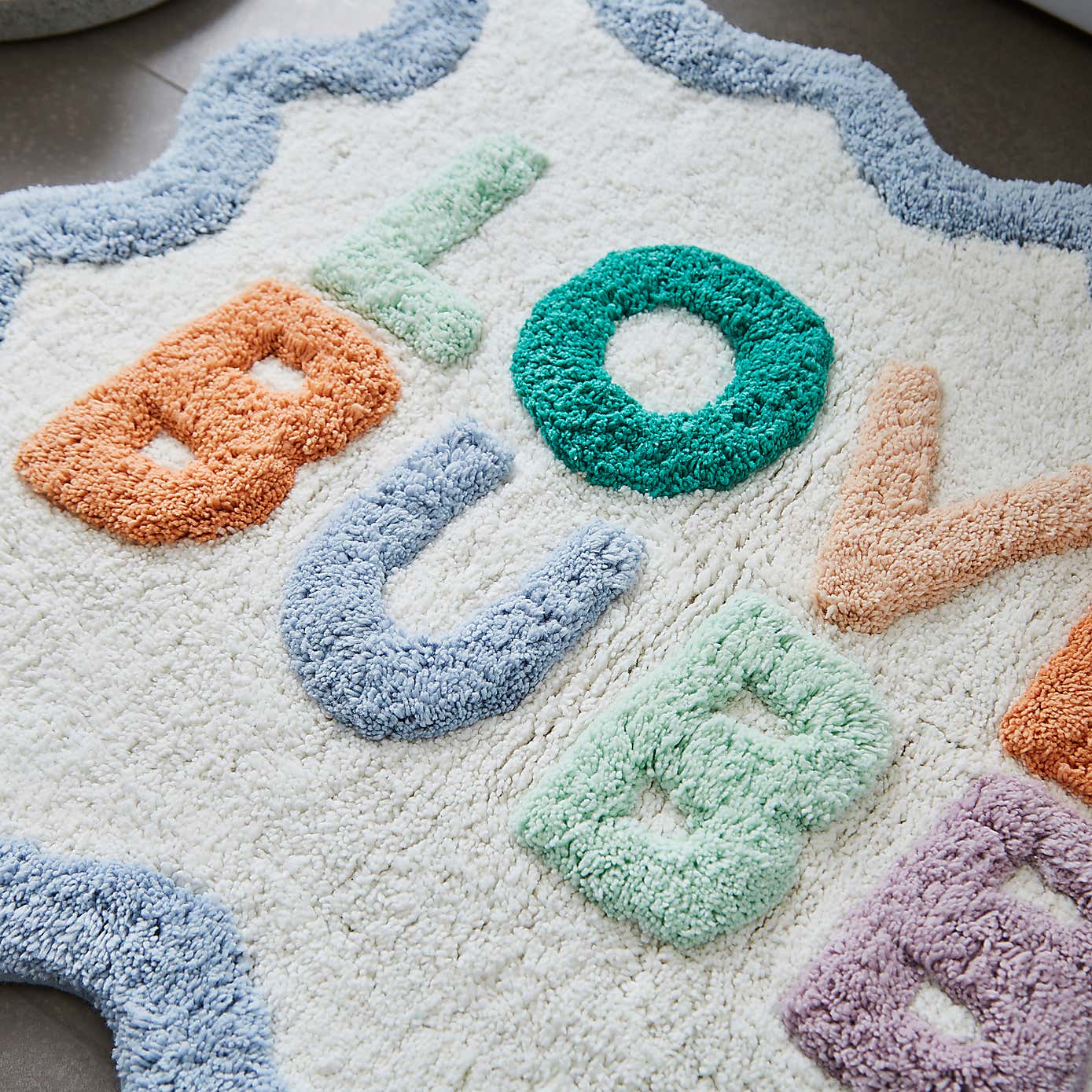 Lovely Bubbly Cotton Bath Mat
