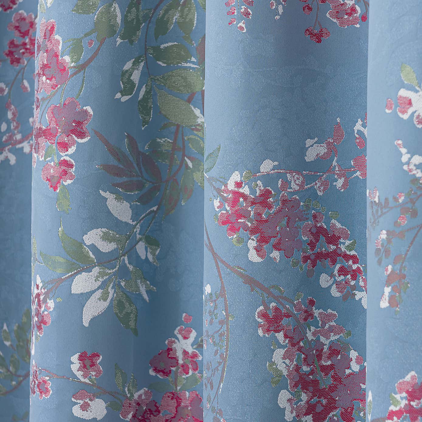 Trailing Wisteria Blackout Pencil Pleat Curtain