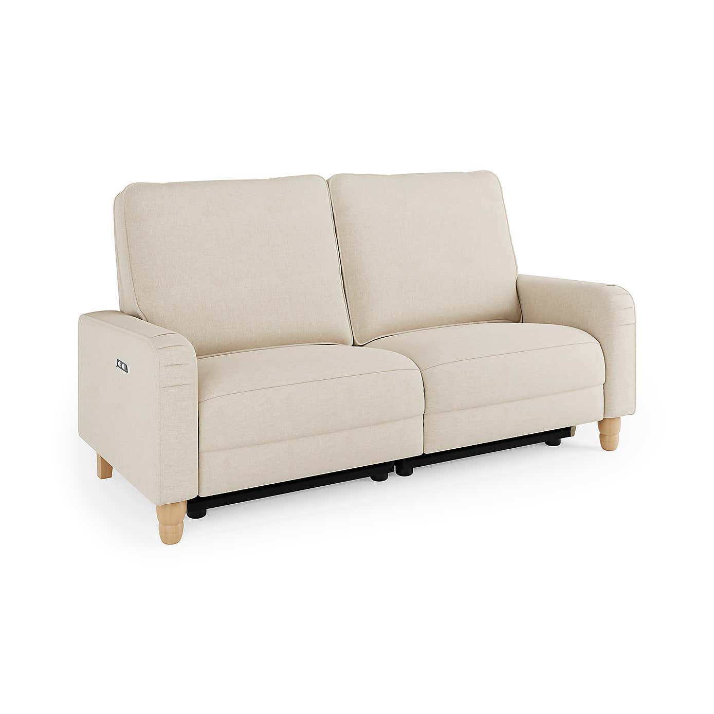 Beatrice Luna Fabric Natural Power Recliner 3 Seater Sofa