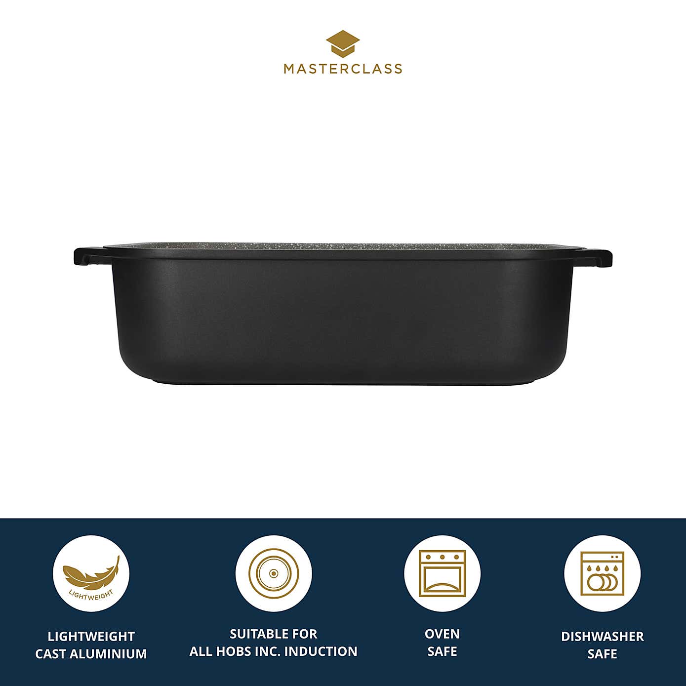MasterClass Non-Stick Aluminium Roasting Pan, 34cm