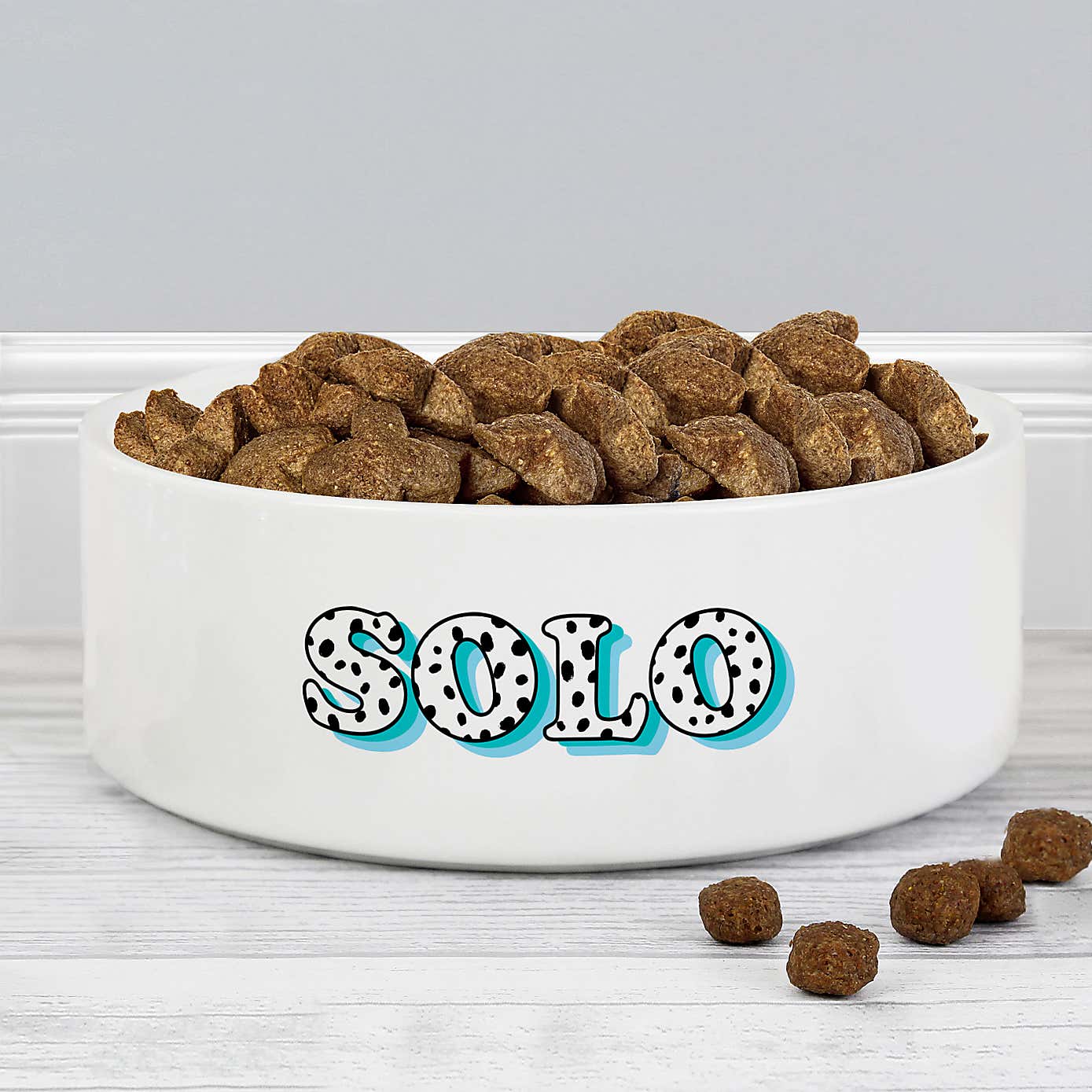 Personalised Spotty Name Ceramic Pet Bowl