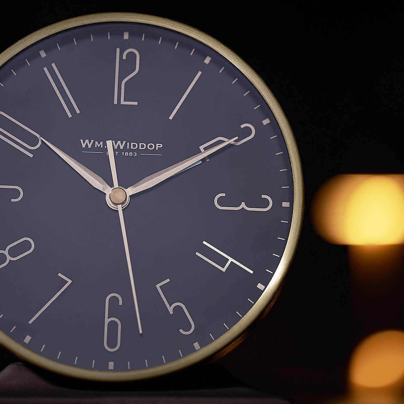 Widdop Black & Gold Mantel Alarm Clock