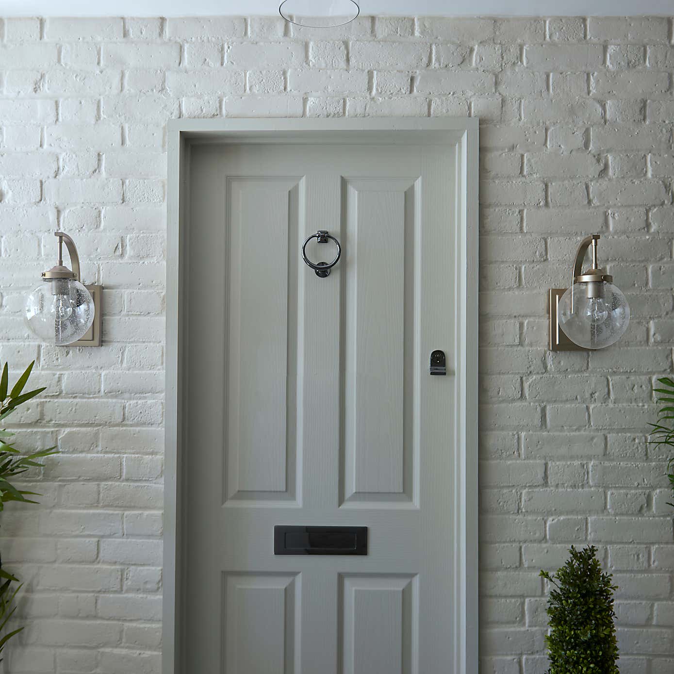 Twain Outdoor Globe Glass Wall Light