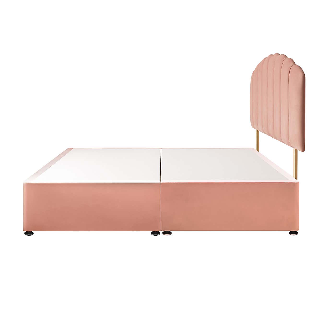 Silentnight 2 Drawer Divan Bed With Velvet Merlin Headboard