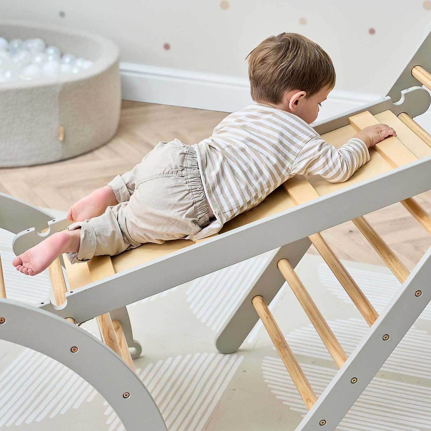 Tutti Bambini Scala Montessori 3 in 1 Pikler Climbing Frame with Climbing Wall