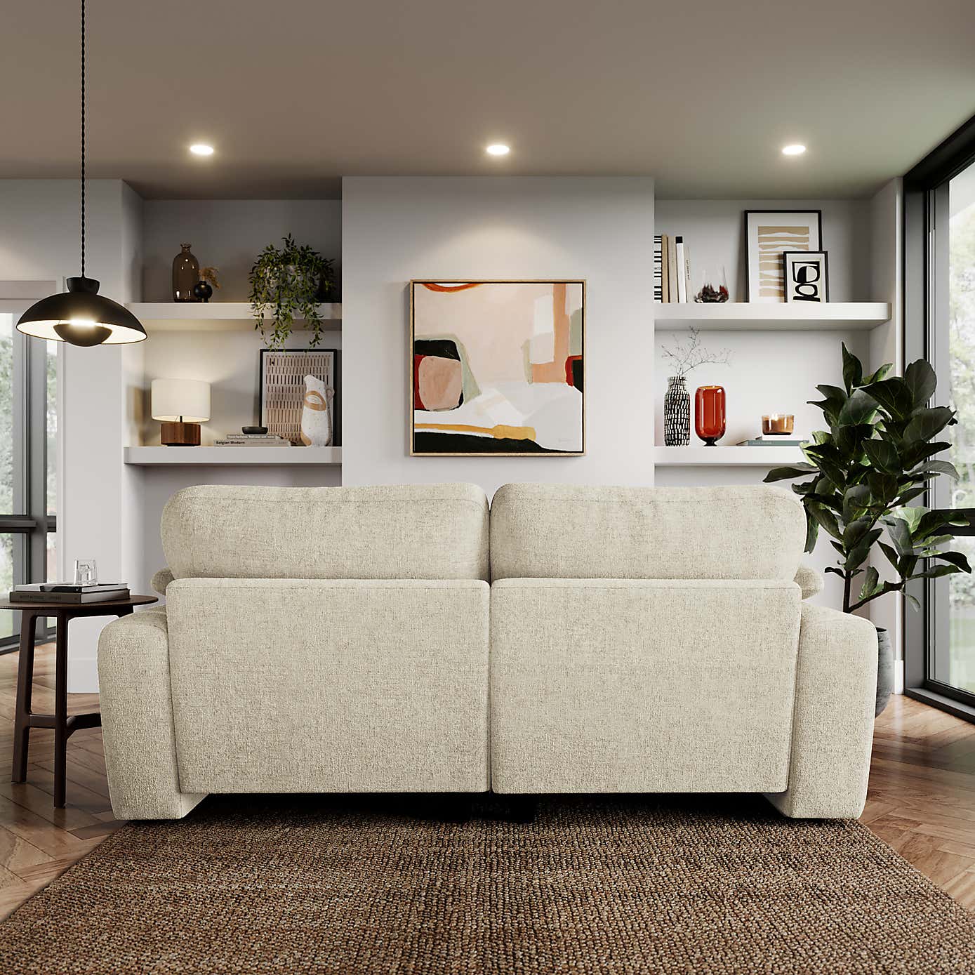 Magnus Soft Textured Chenille Corner Chaise Sofa