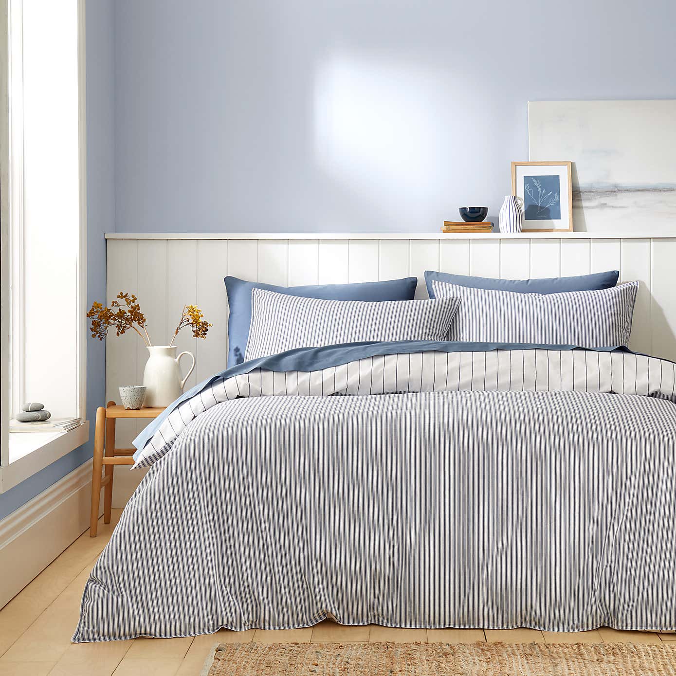 Fairford Ticking Stripe Duvet Cover & Pillowcase Set