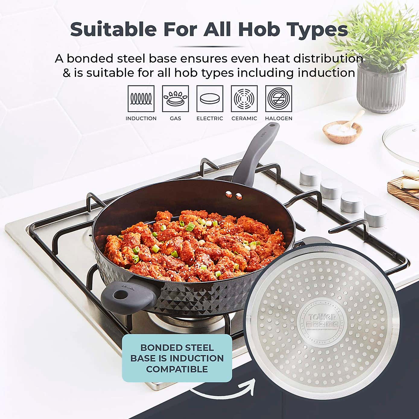 Tower Diamo 30cm Ceramic Multi-Pan with Lid