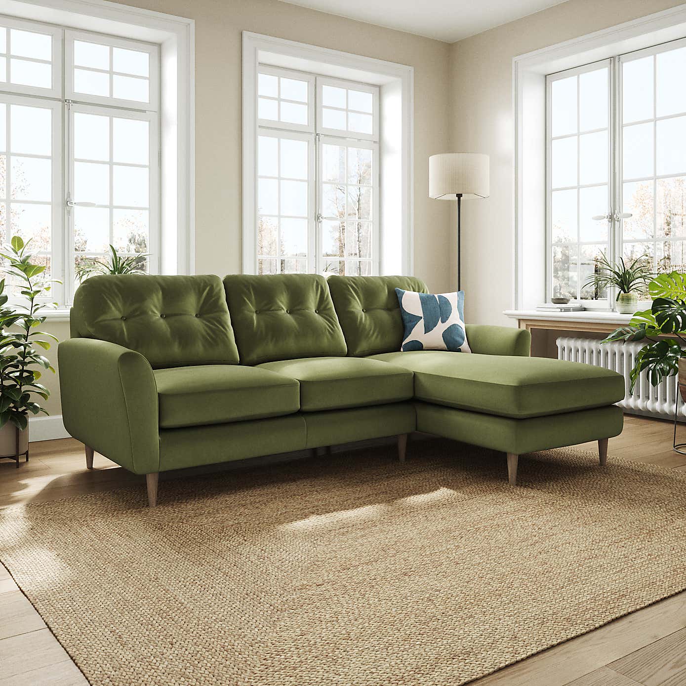 Sven Opulent Velvet Large Corner Chaise Sofa