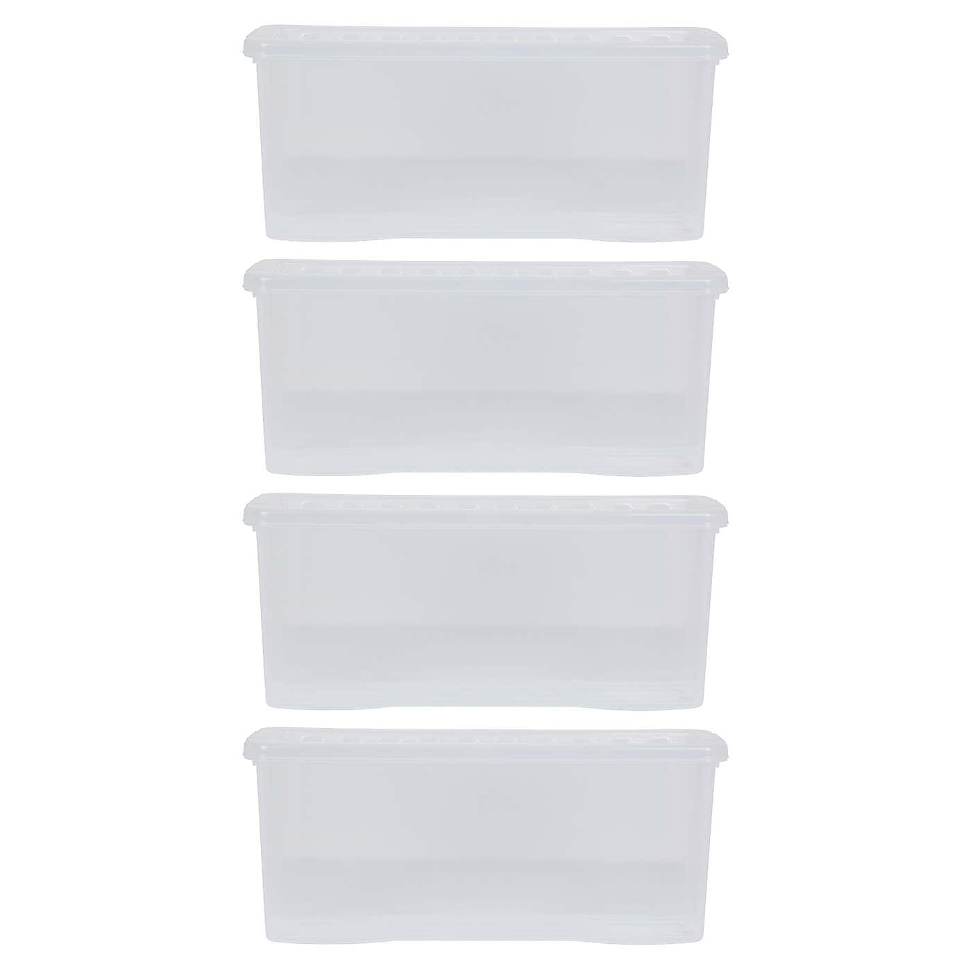 Wham Crystal Set of 4 Shelf Boxes & Lids