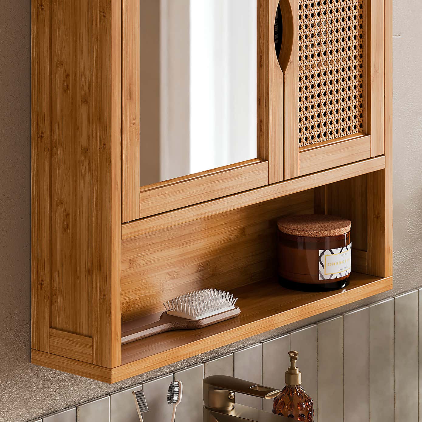 Avani Wall Cabinet, Bamboo