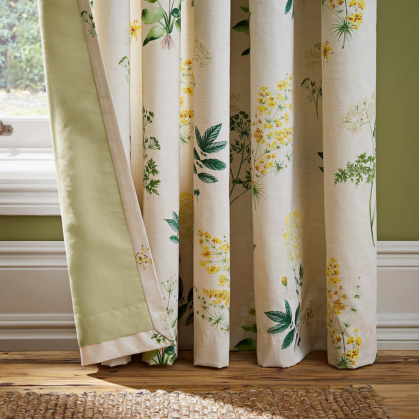 Natural History Museum Marsh Botanical Pencil Pleat Curtains