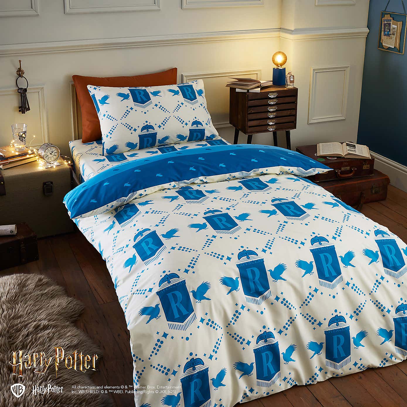 Harry Potter Ravenclaw Reversible Duvet Cover and Pillowcase Set