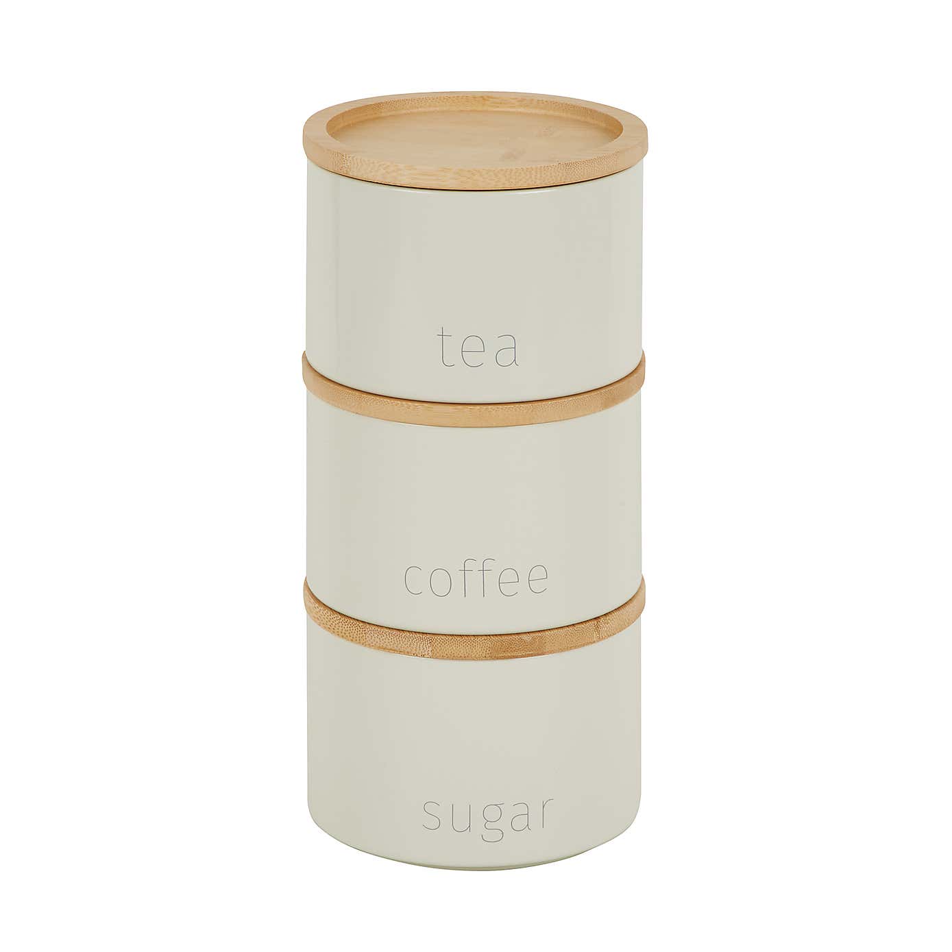 Stacking Tea Coffee Sugar Black