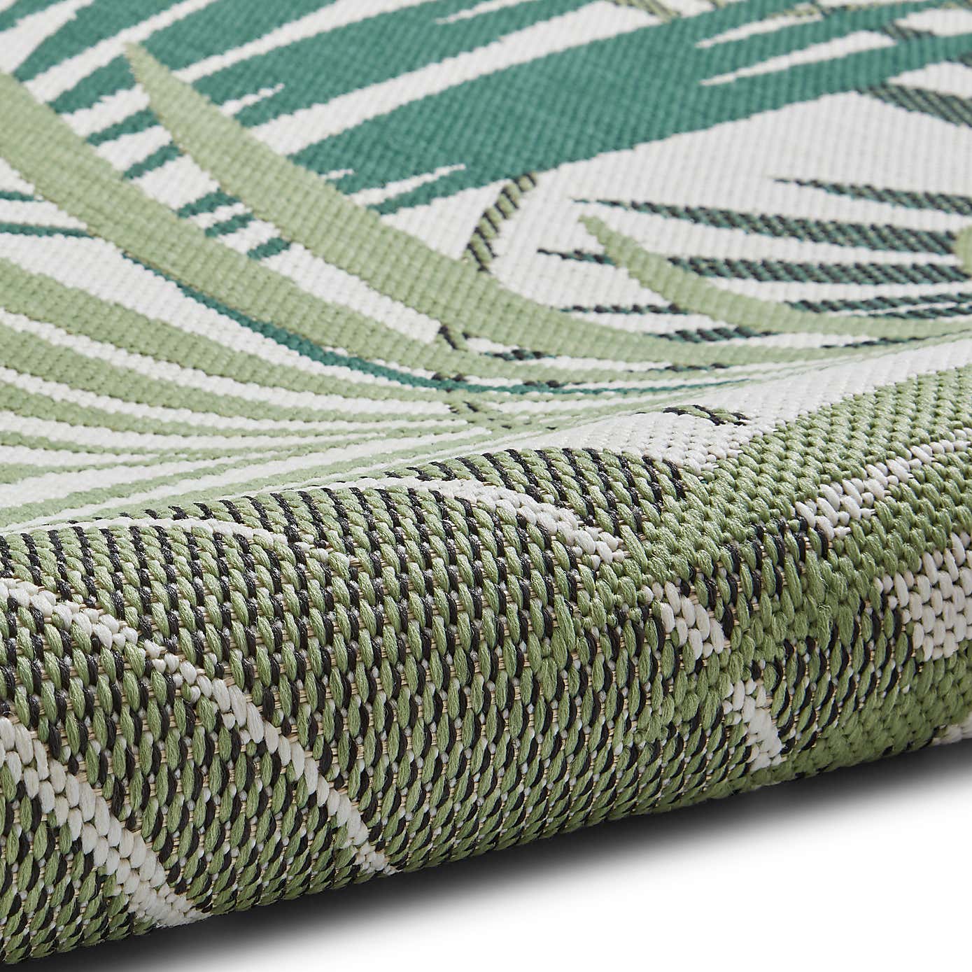 Miami Leaf Print Indoor Outdoor Rug