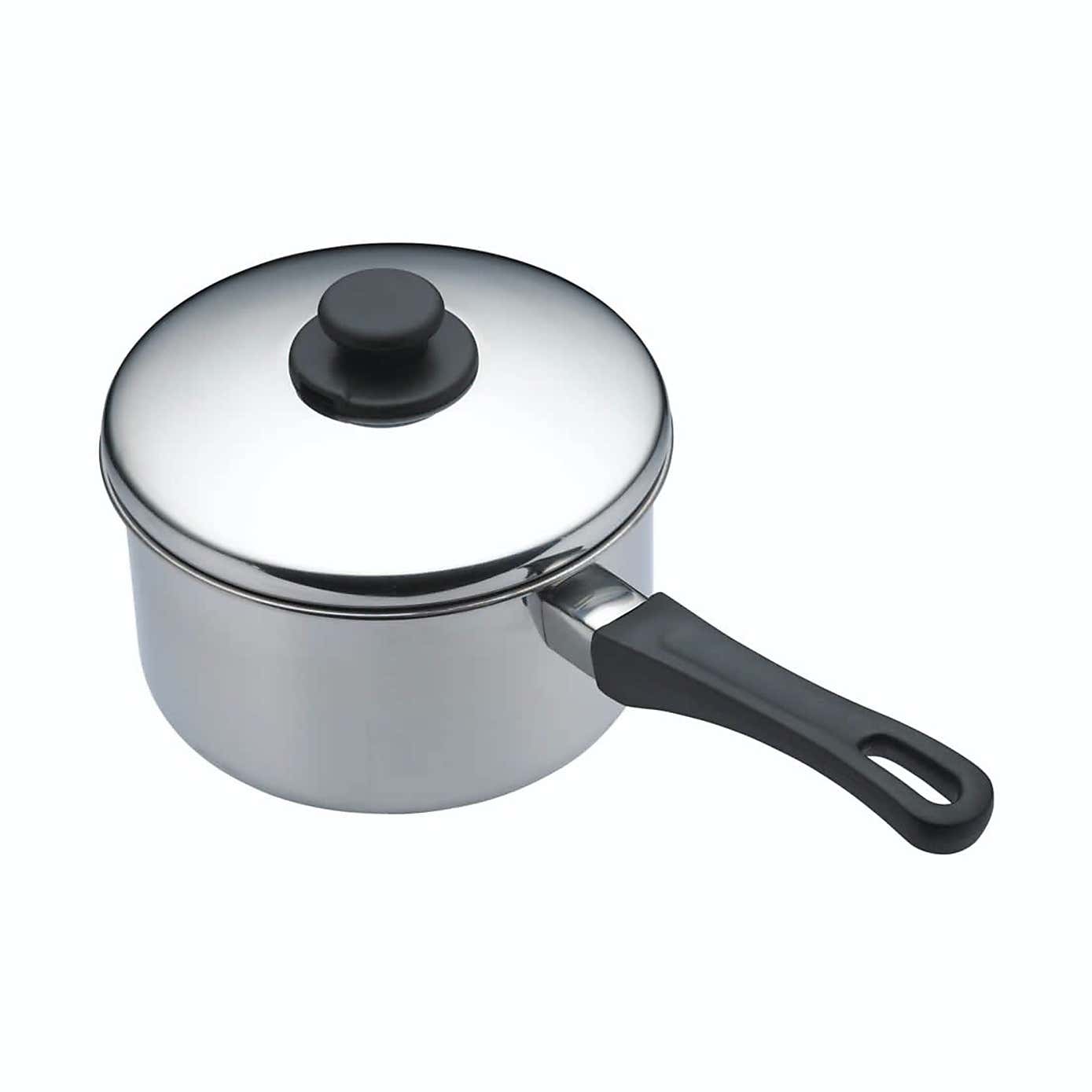 KitchenCraft Extra-Deep Stainless Steel Induction Hob Saucepan with Lid, Small