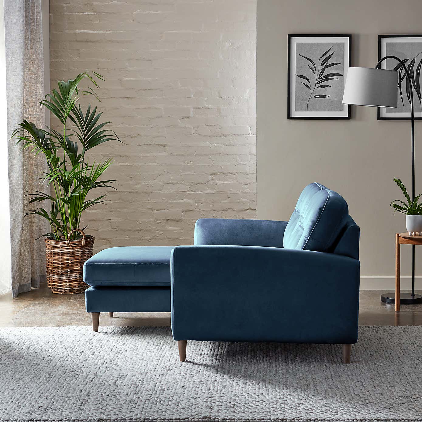 Sven Opulent Velvet Corner Chaise Sofa