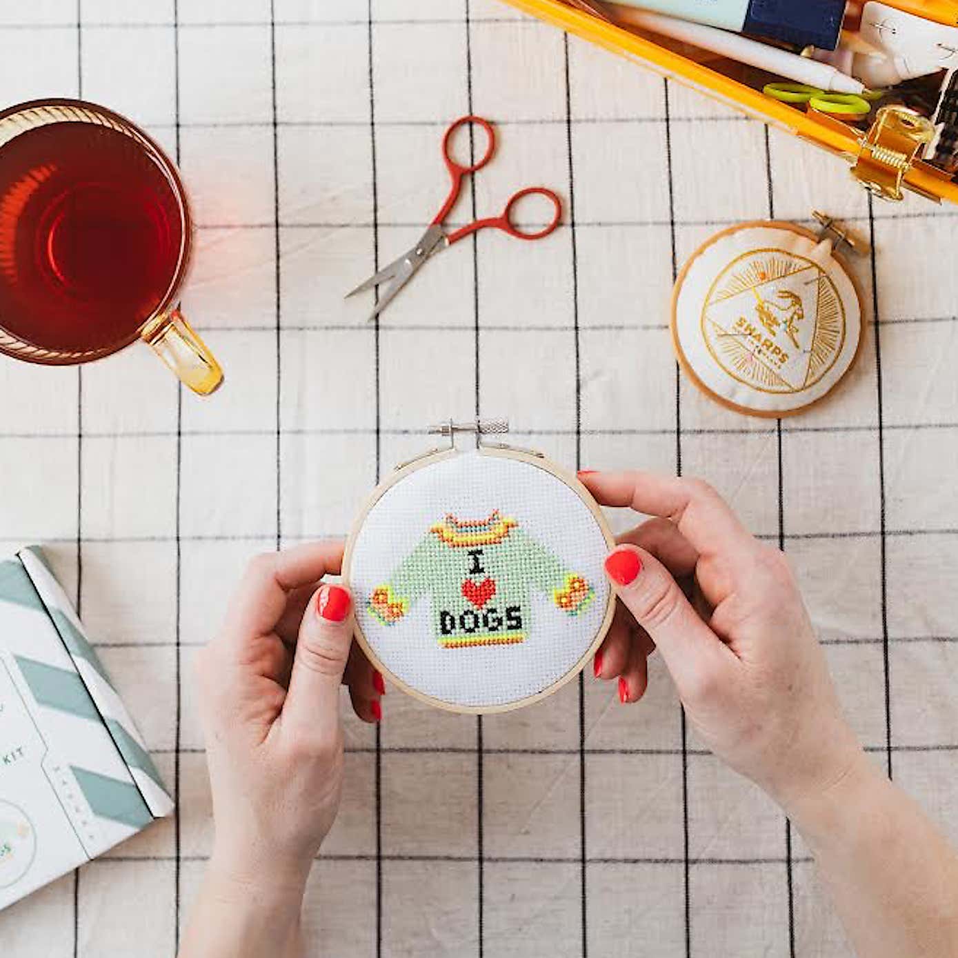 Cotton Clara I Love Dogs Cross Stitch Kit