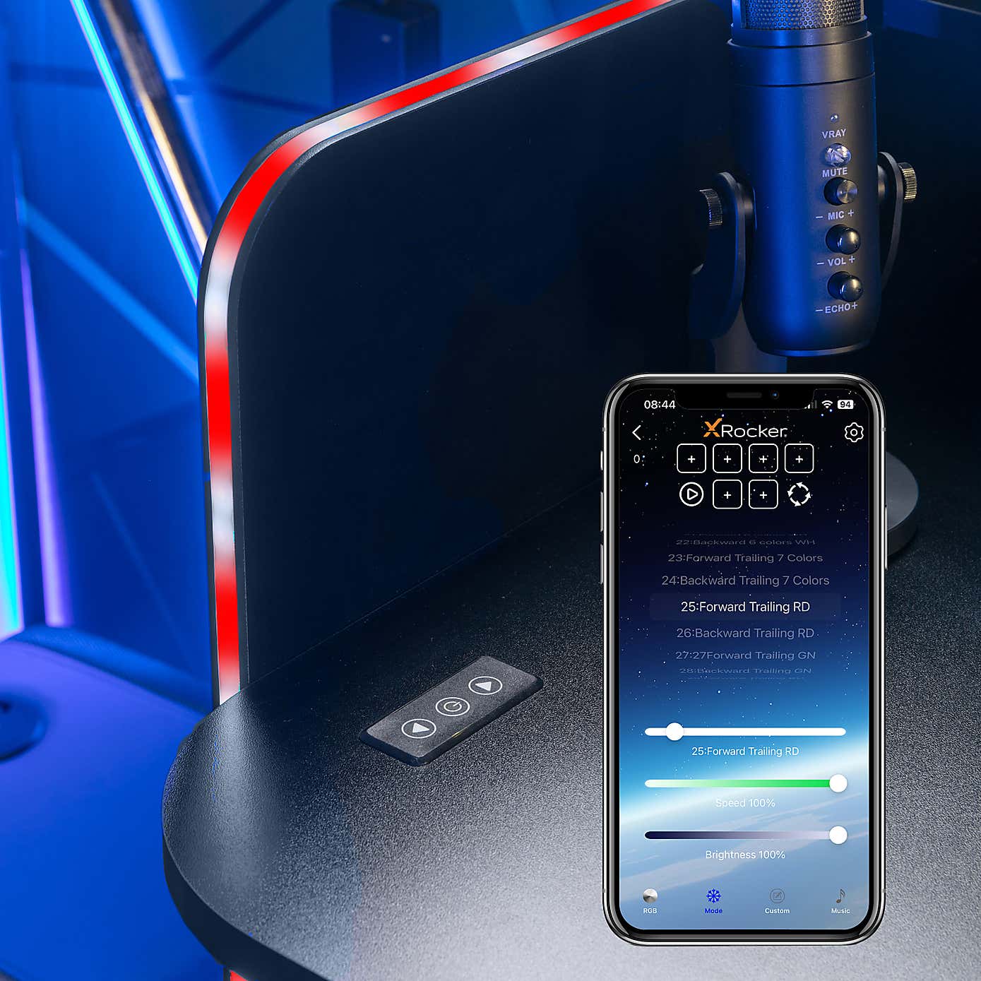 Electra Desk with Wirelesss Charging and LED Lights